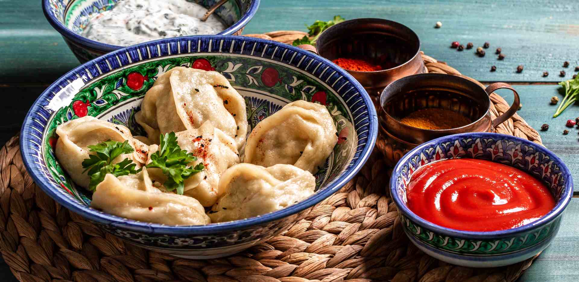 Plate of authentic Sikkimese momo (dumplings)